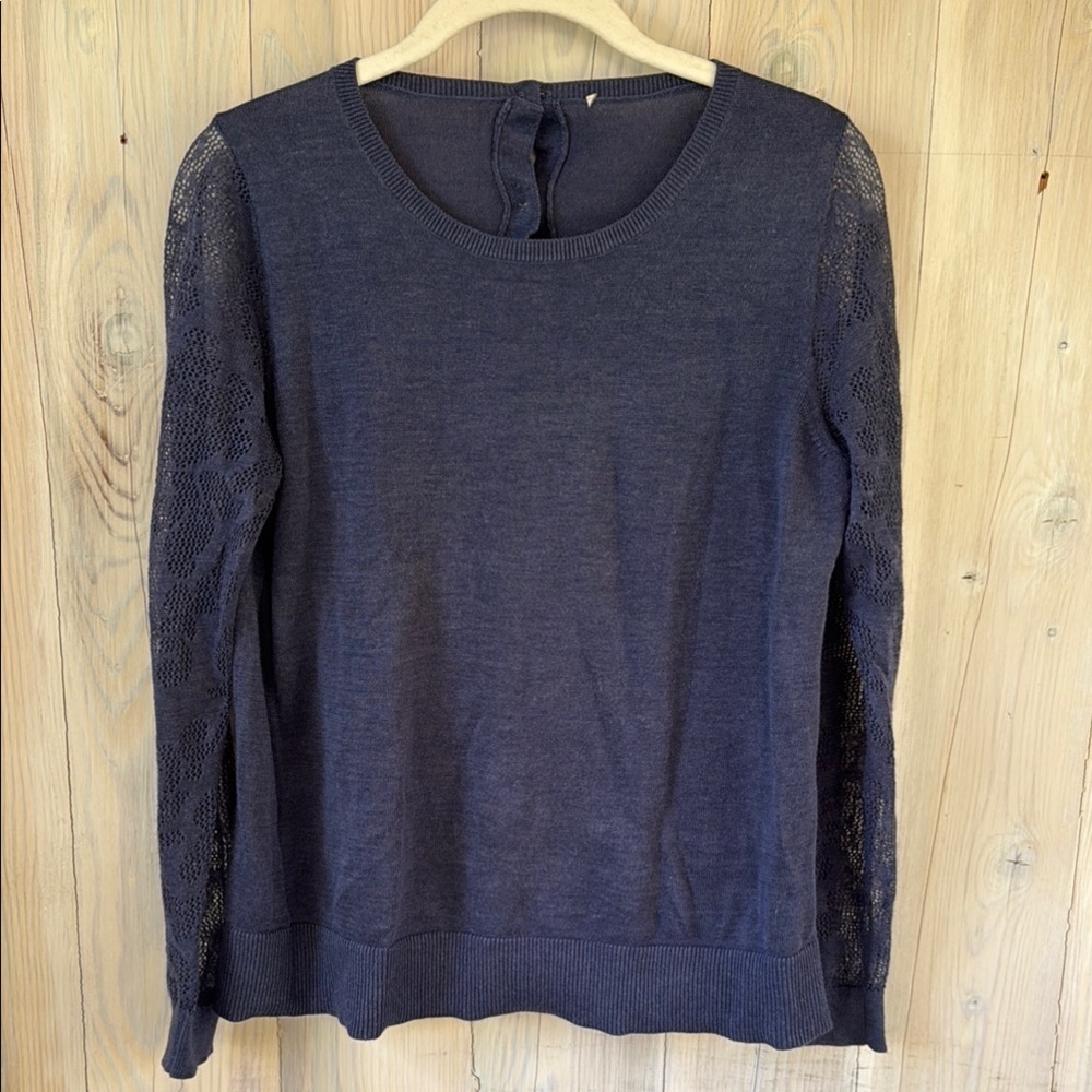 Linen knit lace top Size S